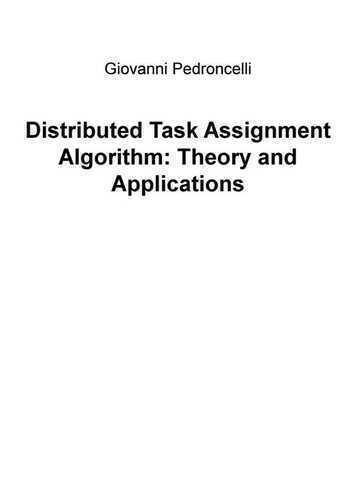 Distributed task assignment algorithm: theory and applications — Giovanni Pedroncelli