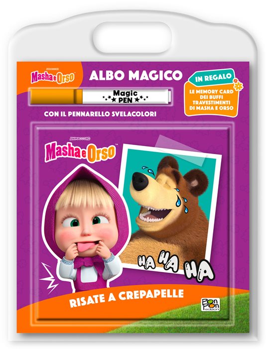 Risate a crepapelle. Masha e Orso. Albo magico. Ediz. a colori. Con pennarello svelacolori