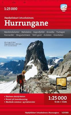 Hoyfjellskart Jotunheimen: Hurrungane 1:25000