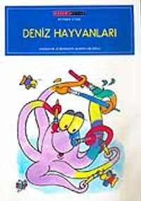 Deniz Hayvanları 8 Syf. Siyah-Beyaz Boyama Kitabı