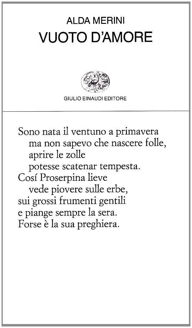 Vuoto d'amore — Alda Merini