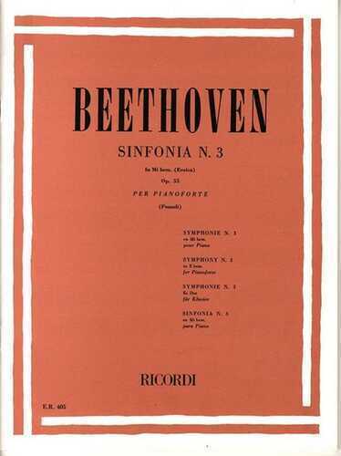Sinfonia N. 3 in Mi Bem. Op. 55 'Eroicà. Pianoforte