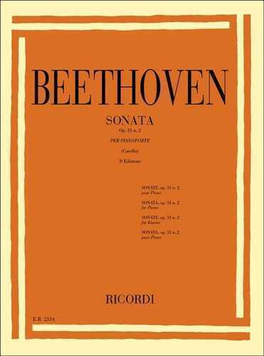 32 Sonate: N. 17 in Re Min. Op. 31 N. 2 'La. Pianoforte