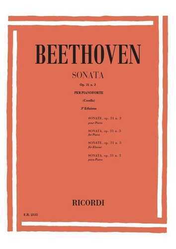 32 Sonate: N. 18 in La Bem. Op. 31 N. 3. per Pianoforte