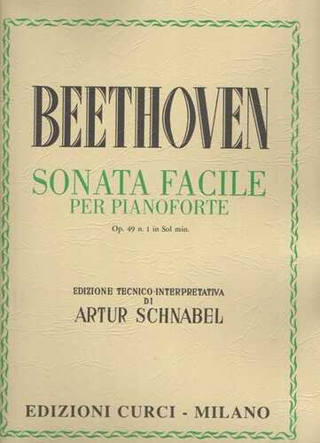 Sonata Op. 49, n. 1 in Sol minore. Per pianoforte. Spartito
