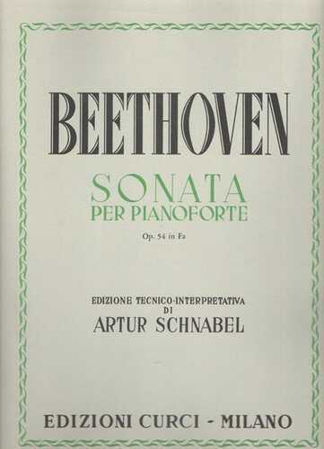 Sonata Op. 54 in Fa. Per pianoforte. Spartito