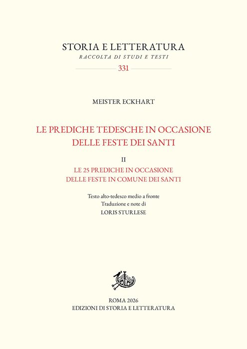 Le prediche tedesche in occasione delle feste dei santi. Vol. 2: Le 25 prediche in occasione delle feste in comune dei santi