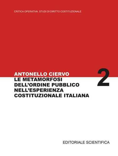 La metamorfosi dell'ordine pubblico nell'esperienza costituzionale italiana