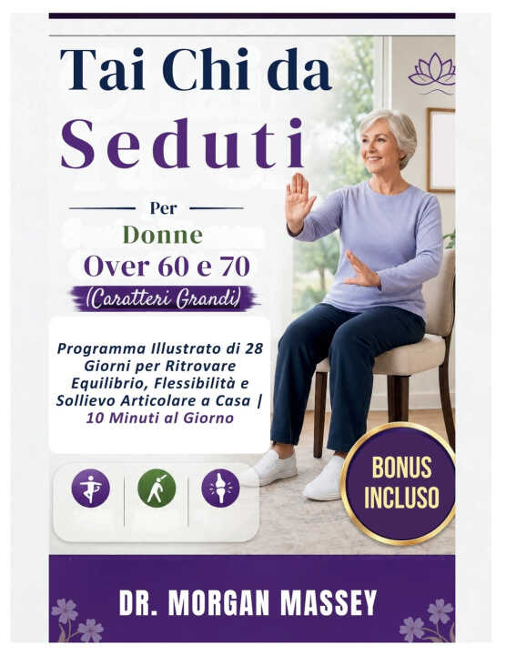 Tai Chi da seduti per donne over 60 e 70 (Caratteri Grandi)