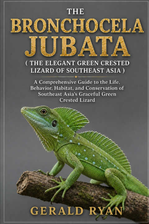 The Bronchocela Jubata ( the Elegant Green Crested Lizard of Southeast Asia )